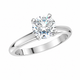 0.50 Carat GIA Certified Diamond Solitaire Engagement Ring 14K White Gold Handmade