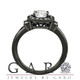 Diamonds Halo Engagement Ring 1.03 Carat Certified Vintage Style 14k Black Gold handmade