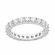 Platinum Eternity Diamond Wedding  Band, Anniversary Ring, 2.20 Carat Stackable handmade
