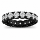 2.85 Carat Diamond Eternity Wedding Band Vintage Style 14K Black Gold Anniversary Ring Handmade Certified