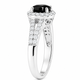 Platinum Black Diamond Halo Engagement Ring 1.39 Carat Unique Handmade Certified 
