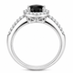 Platinum Black Diamond Halo Engagement Ring 1.39 Carat Unique Handmade Certified 