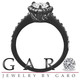 1.56 Carat Pear Shape Diamond Engagement Ring GIA Certified Vintage Style 14K Black Gold or White Gold Handmade Certified