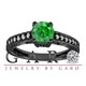 Fancy Green Diamond Engagement Ring 14K Black Gold Vintage Style Engraved 0.59 Carat