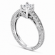 GIA Certified Diamond Engagement Ring 0.75 Carat Vintage Style 14K White Gold, Yellow Gold Or Rose Gold Handmade