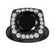 Huge Black Diamond Engagement Ring 6.76 Carat Vintage Style 14K Black Gold Unique HaloCertified Handmade
