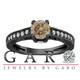 Champagne Brown Diamond Engagement Ring 14K Black Gold Vintage Antique Style Engraved Unique 0.70 Carat Certified Handmade
