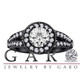 Natural Diamond Halo Engagement Ring 1.56 Carat GIA Certified 14K Black Gold Unique Handmade Natural Diamond Halo Engagement Ring 1.56 Carat GIA Certified 14K Black Gold Unique Handmade