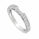 Diamond Curve Wedding & Anniversary Band 0.15 Carat 14K White Gold Certified Handmade 
