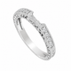 Diamond Curve Wedding & Anniversary Band 0.15 Carat 14K White Gold or Rose Gold Certified Handmade 