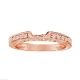Diamond Curve Wedding & Anniversary Band 0.15 Carat 14K White Gold or Rose Gold Certified Handmade 