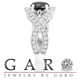 Black Diamond Twisted Cocktail Ring 1.52 Carat 14K White Gold Unique Handmade Certified