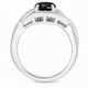 Black Diamond Twisted Cocktail Ring 1.52 Carat 14K White Gold Unique Handmade Certified