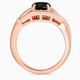 1.52 Carat Black Diamond Twisted Engagement Ring 14K Rose Gold Unique Handmade Certified