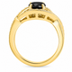 Black Diamond Twisted Engagement Ring 1.52 Carat 14K Yellow Gold Certified Handmade