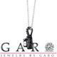 Diamond Halo Pendant Necklace 1.23 Carat GIA Certified 14K Black Gold Vintage Style Handmade