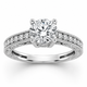Diamond Engagement Ring And Wedding Band Sets 14K White Gold Gia Certified  0.76 Carat Vintage Style Engraved Handmade
