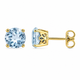 Aquamarine Stud Earrings 1.70 Carat 14K Yellow Gold, White Gold Or Rose Gold Handmade Gallery Designs Birthstone