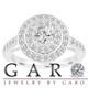 Platinum Natural Diamond Double Halo Engagement Ring 1.04 Carat GIA Certified Handmade