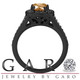Fancy Champagne Brown Diamond Engagement Ring 14K Black Gold Vintage Style 1.56 Carat Halo Pave Handmade Certified