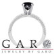 Platinum 1.29 Carat Fancy Black Diamond Engagement Ring Micro Pave Handmade Certified