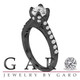GIA Certified Diamond Engagement Ring 0.80 Carat 14K Black Gold Vintage Style Unique Handmade