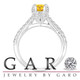 Yellow Diamond Engagement Ring 0.80 Carat 14K White Gold Unique Handmade Certified