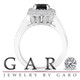 Platinum Fancy Black Diamond Engagement Ring Double Halo 1.66 Carat Pave Certified Unique