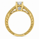 Natural Diamond Engagement Ring Unique Scroll Vintage Style 0.75 Carat GIA Certified 14K Yellow Gold White Gold Rose Gold Handmade
