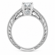 Natural Diamond Engagement Ring Unique Scroll Vintage Style 0.75 Carat GIA Certified 14K Yellow Gold White Gold Rose Gold Handmade