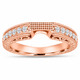 Unique Wedding & Anniversary Diamond Curve Band 14K White Gold, Rose Gold Or Yellow Gold 0.21 Carat Certified Handmade 