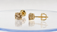 1.40 Carat Natural Champagne Brown Diamond Stud Earrings 14K Yellow Gold Handmade Certified