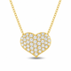 Diamond Heart Love Pendant Necklace 1.00 Carat Natural Diamonds 14K White Gold, Yellow Gold Or Rose Gold Unique Pave Handmade Certified 