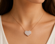 Diamond Heart Love Pendant Necklace 1.00 Carat Natural Diamonds 14K White Gold, Yellow Gold Or Rose Gold Unique Pave Handmade Certified 