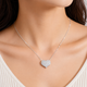 1.00 Carat Platinum Diamond Heart Love Pendant Necklace Pave Set Handmade