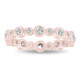 Eternity Wedding Band, Diamond Bubble Band, 14K Rose Gold Anniversary Ring, Stackable Band 0.55 Carat Bezel Set handmade
