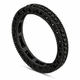 His and Hers Wedding Bands, Unique Black Diamond Matching Rings, Couple Wedding Bands Sets, Eternity Rings, 14K Black Gold 3.65 Carat