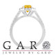 Platinum Canary Yellow Diamond Engagement Ring, Fancy Bridal Ring, Wedding Ring 1.55 Carat Unique Halo Pave Certified Handmade
