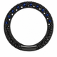Sapphire Half Eternity Wedding Band, Sapphire Anniversary Ring 0.38 Carat 14K Black Gold Vintage Style Unique Certified Handmade