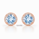 Natural Aquamarine & Diamond Halo Stud Earrings 1.76 Carat 14K White Gold, Yellow Gold or Rose Gold Handmade Micro Pave March Birthstone Certified