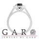 Black Diamond Halo Engagement Ring 1.59 Carat 14K White Gold Unique Certified Handmade