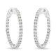 2.10 Carat Inside Out Diamond Hoop Earrings, 1 Inch 14K White Gold Certified 2.10 Carat Inside Out Diamond Hoop Earrings, 1 Inch 14K White Gold Certified