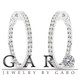 2.10 Carat Inside Out Diamond Hoop Earrings, 1 Inch 14K White Gold Certified 2.10 Carat Inside Out Diamond Hoop Earrings, 1 Inch 14K White Gold Certified