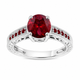 2.25 Carat Unique Garnet Engagement Ring 14K Yellow Gold, Rose Gold White Gold Birthstone Certified Handmade