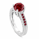 2.25 Carat Unique Garnet Engagement Ring 14K Yellow Gold, Rose Gold White Gold Birthstone Certified Handmade