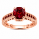 2.25 Carat Unique Garnet Engagement Ring 14K Yellow Gold, Rose Gold White Gold Birthstone Certified Handmade