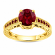 2.25 Carat Unique Garnet Engagement Ring 14K Yellow Gold, Rose Gold White Gold Birthstone Certified Handmade
