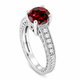 Garnet and Diamond Filigree Engagement Ring 2.15 Carat Vintage Unique Anniversary 14K Yellow Gold Rose Gold or White Gold Handmade