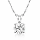 1.01 Carat GIA Certified Diamond Solitaire Pendant Necklace 14K White Gold, Yellow Gold Or Rose Gold Handmade
