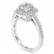 Diamond Halo Engagement Ring 1.38 Carat G SI2 GIA Certified 14K White Gold, Yellow Gold Or Rose Gold Handmade Bridal Ring